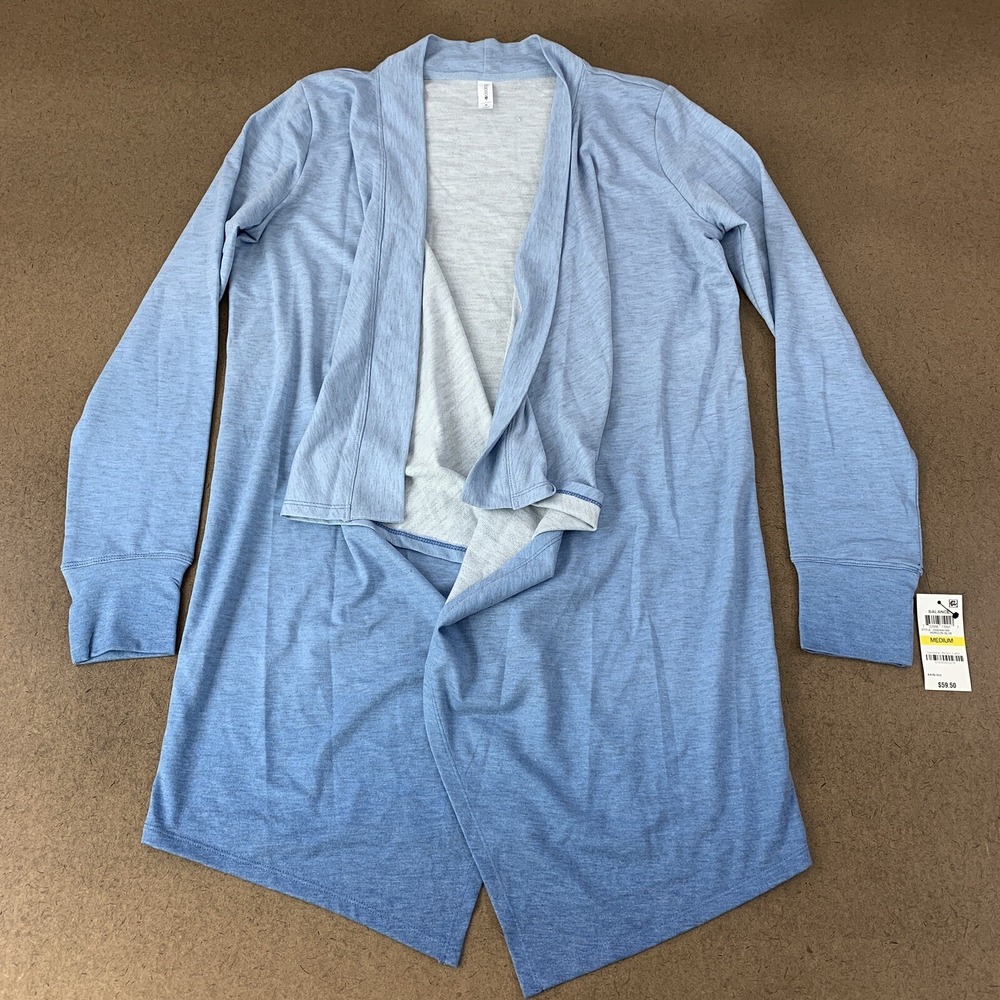 Ideology Women's Size Medium Blue Dip Dye Open Cardigan NWT